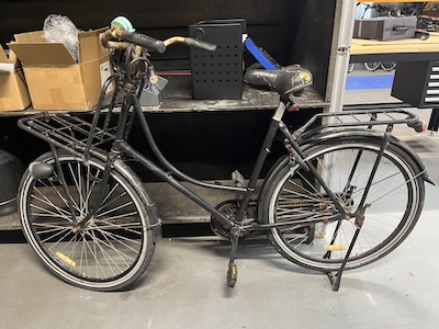 Tweedehands fiets die nog moet worden opgeknapt